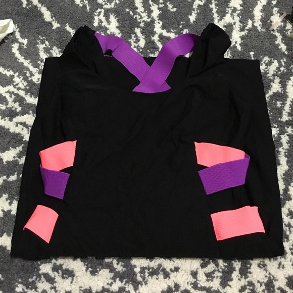 Black dress with bright accents