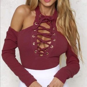 Red body suit