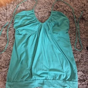 Turquoise bra-top halter top by Victoria's Secret
