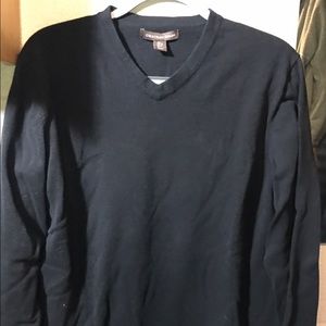 Black V-neck sweater CLASSIC L Chatham Road