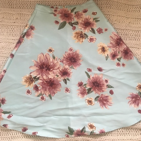Sky blue full length skirt