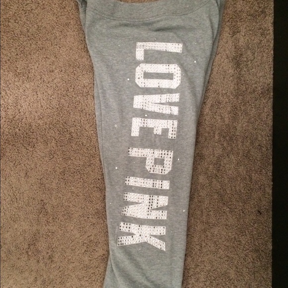 Victoria secret PINK sweats with rhinestones