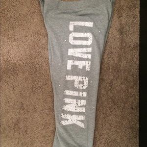Victoria secret PINK sweats with rhinestones