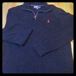 Polo zipper sweater