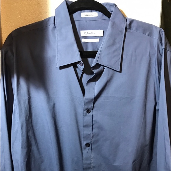 DRESS BUTTON UP Calvin Klein Pale Purple/Blue - Picture 2 of 4