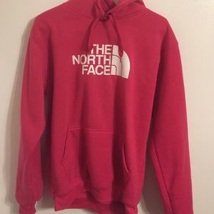 Women's pink Northface hoodie sweatshirt