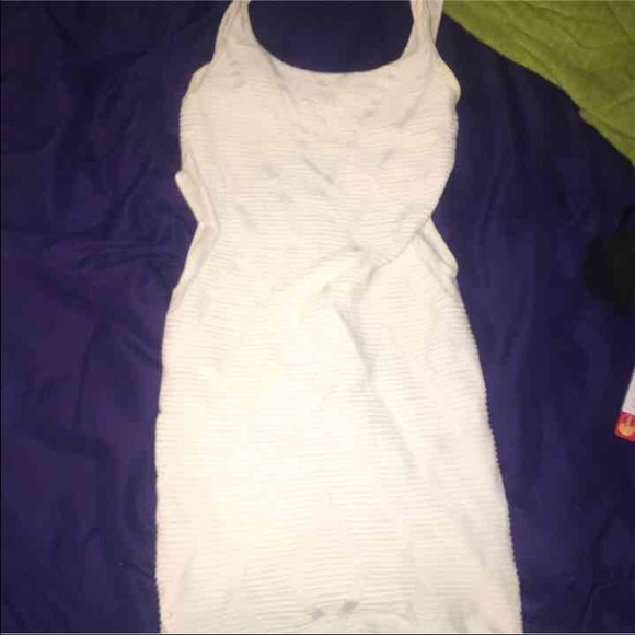 bebe white cut out sides dress