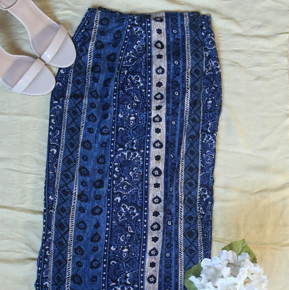 Button Maxi Skirt
