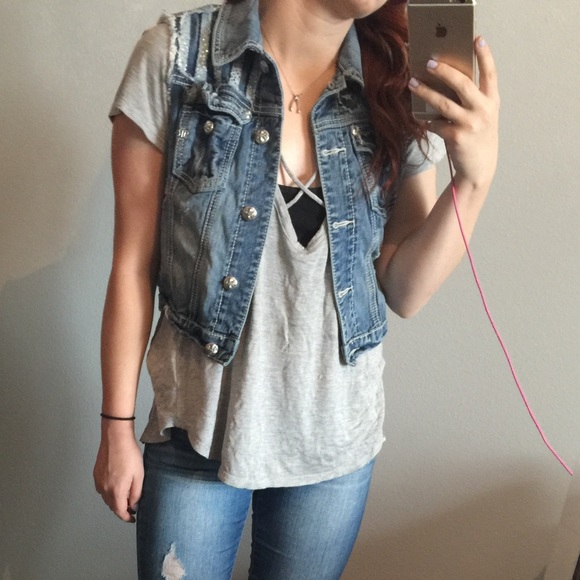 Miss Me jean vest
