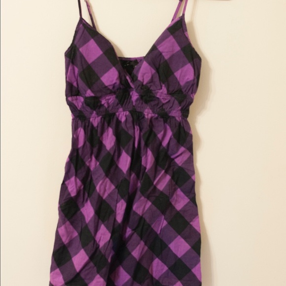 Black and Purple Tank Dress