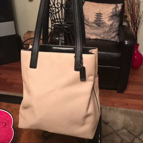 COACH canvas and leather tote