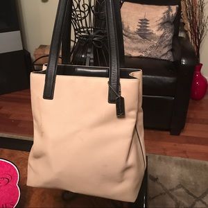 COACH canvas and leather tote