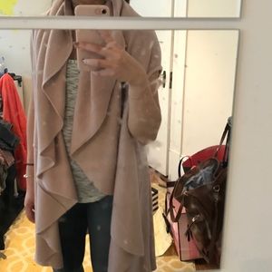 Pink draped sweater vest