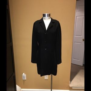 Black mid-thigh length black blazer