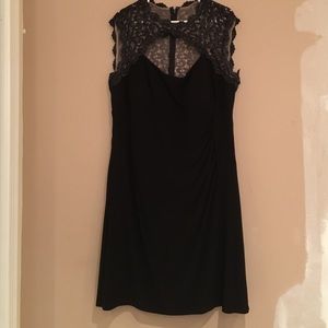 Top lace black dress