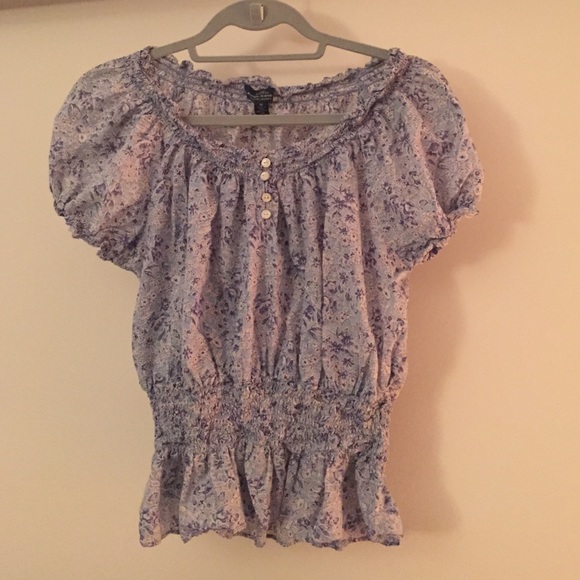 Ralph Lauren Jeans peasant runched bottom shirt