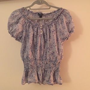 Ralph Lauren Jeans peasant runched bottom shirt