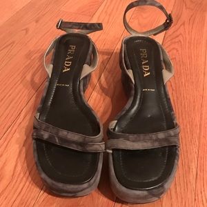 Vintage Prada Tie Dye Suede Sandals