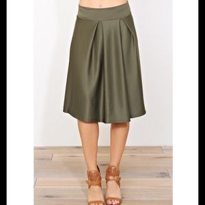NEW! Olive Green Knit Skirt