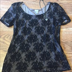Lace Overlay H&M Top