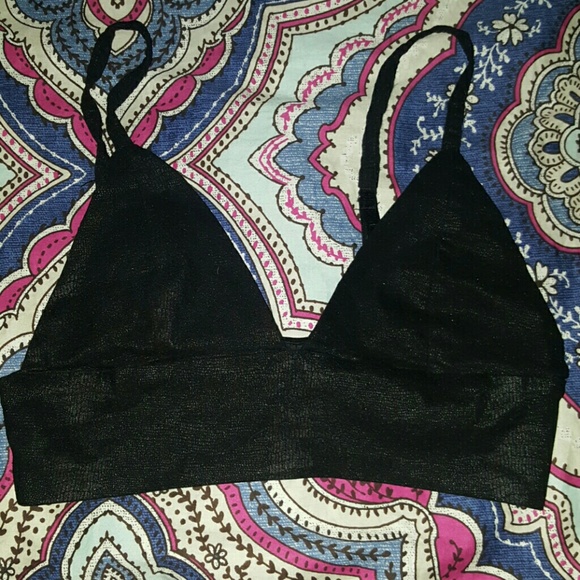 Black leather bralett