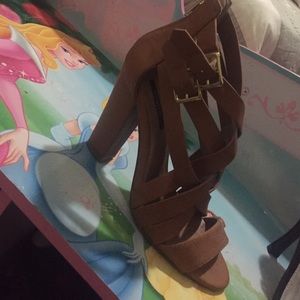 Cute brown high heels