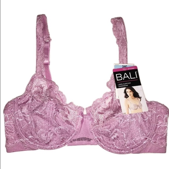 Bali Other - NEW BALI Lined Support Underwire Lace Bra