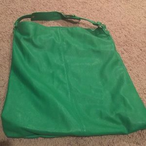 A green big purse