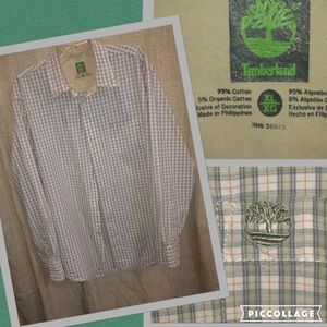 Timberland brand- Men's plaid button down. XL