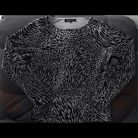 Jones New York Sweater, Size MP, Animal Print