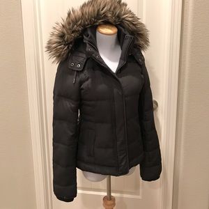 Abercrombie and Fitch gray puffer jacket
