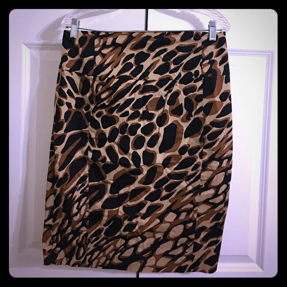 High waist printed pencil skirt