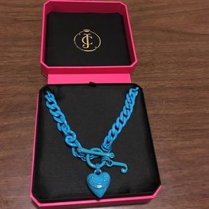 Juicy Couture blue heart necklace
