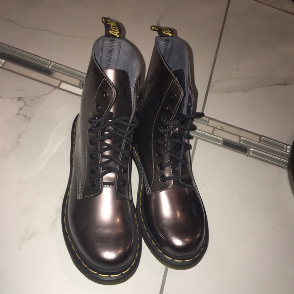 Doc Martens Shoes - Doc Martens Grey Metallic