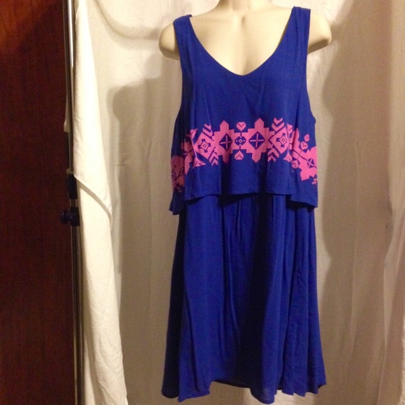 Blue Francesca Sundress New w/o Tags - Picture 2 of 3