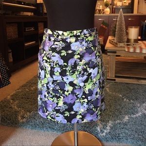 LOFT floral shift skirt