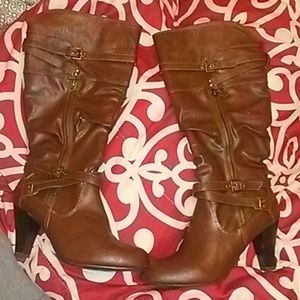 GUESS Brown Leather Boots