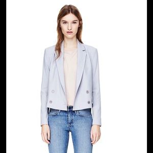 Theory Icon Cropped Blazer in Light Grey