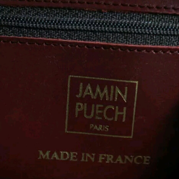 Jamin Puech Bag from France Lavender Lilac Handbag with Red Leather Handbag - Picture 3 of 4