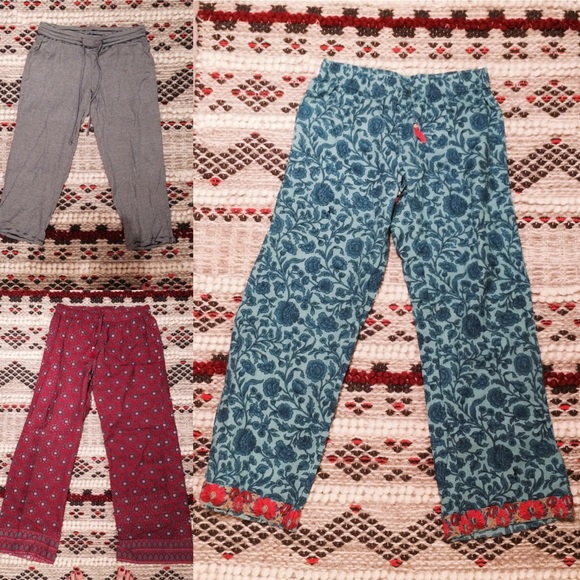 Set of three pajama / lounge pants