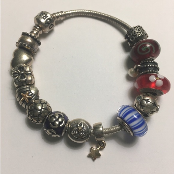 Pandora bracelet and charms bundle