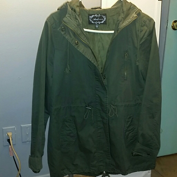 Olive Green Anorak Utility Jacket