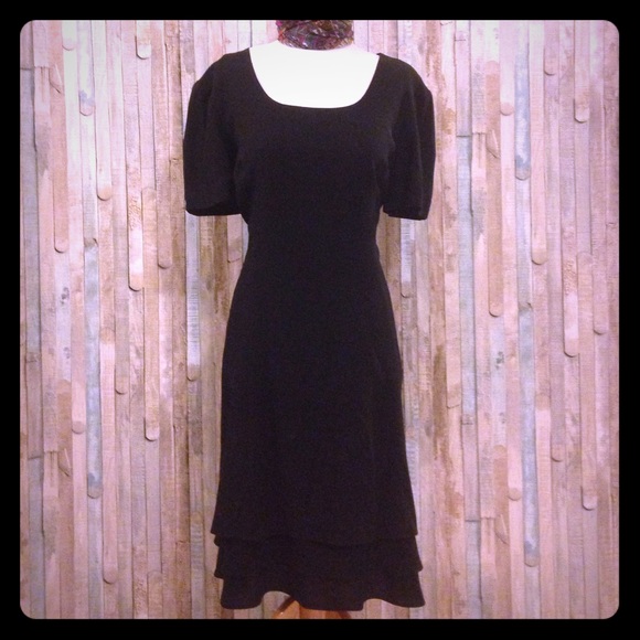 Liz Claiborne black layered dress