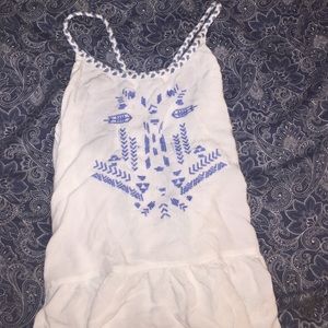 White and Blue Tank Top