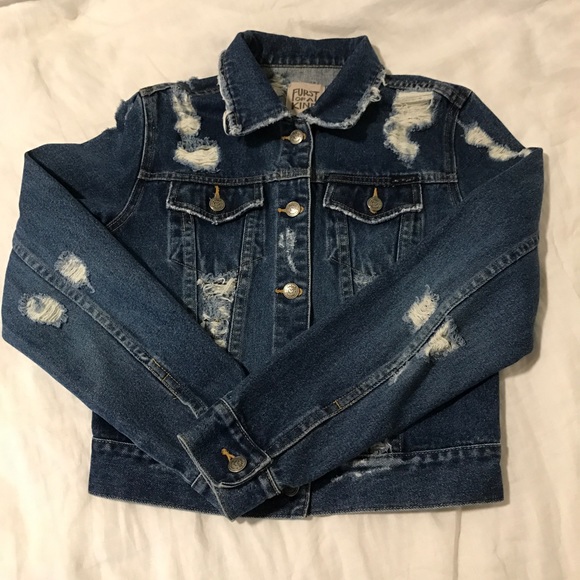 LF Jackets & Blazers - LF Distressed Denim Jacket