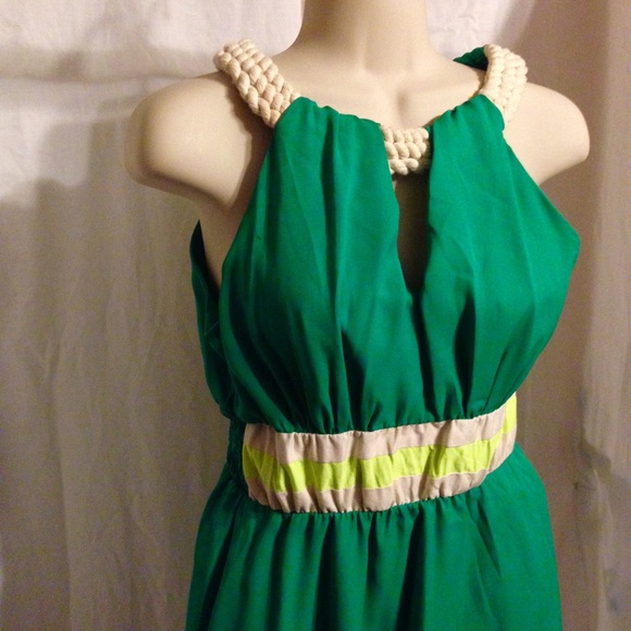 Cute Green Chiffon Dress from Judith March