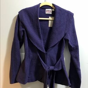 Anthropologie Rosie Neira Purple Wool Jacket