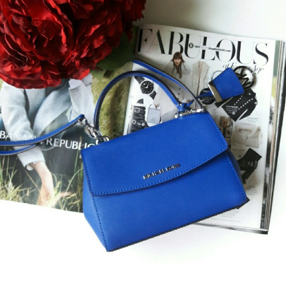 Michael Kors Handbags - ~SOLD~Michael Kors XS Ava Blue Crossbody Purse Bag