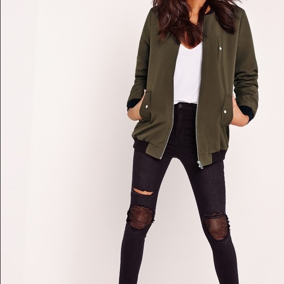 Missguided shearling lined bomber jacket