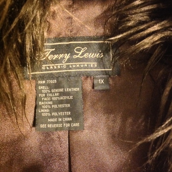 NWT TERRY LEWIS Chocolate Genuine Leather Jacket - Picture 2 of 3